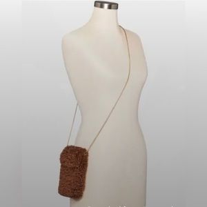 A New Day Brown Fuzzy Purse